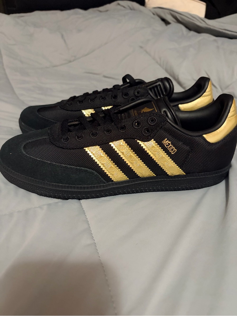 adidas Mexico Sneakers in Black and Gold